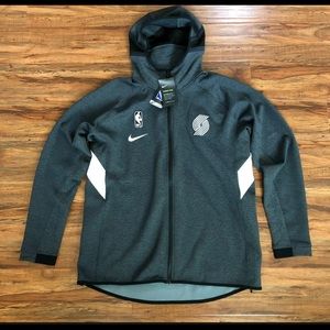 Nike NBA Portland Trailblazers Team Issue Warm Up Hoodie Jacket Men's Size Large